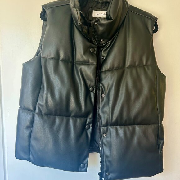 Calvin Klein Black Puffer Vest Size L - Picture 6 of 6